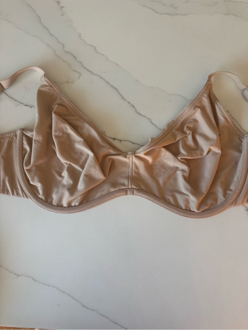 INLYRIC Inbarely Plus Plunge Bra 36F Warm Beige Nude Unlined Underwire
